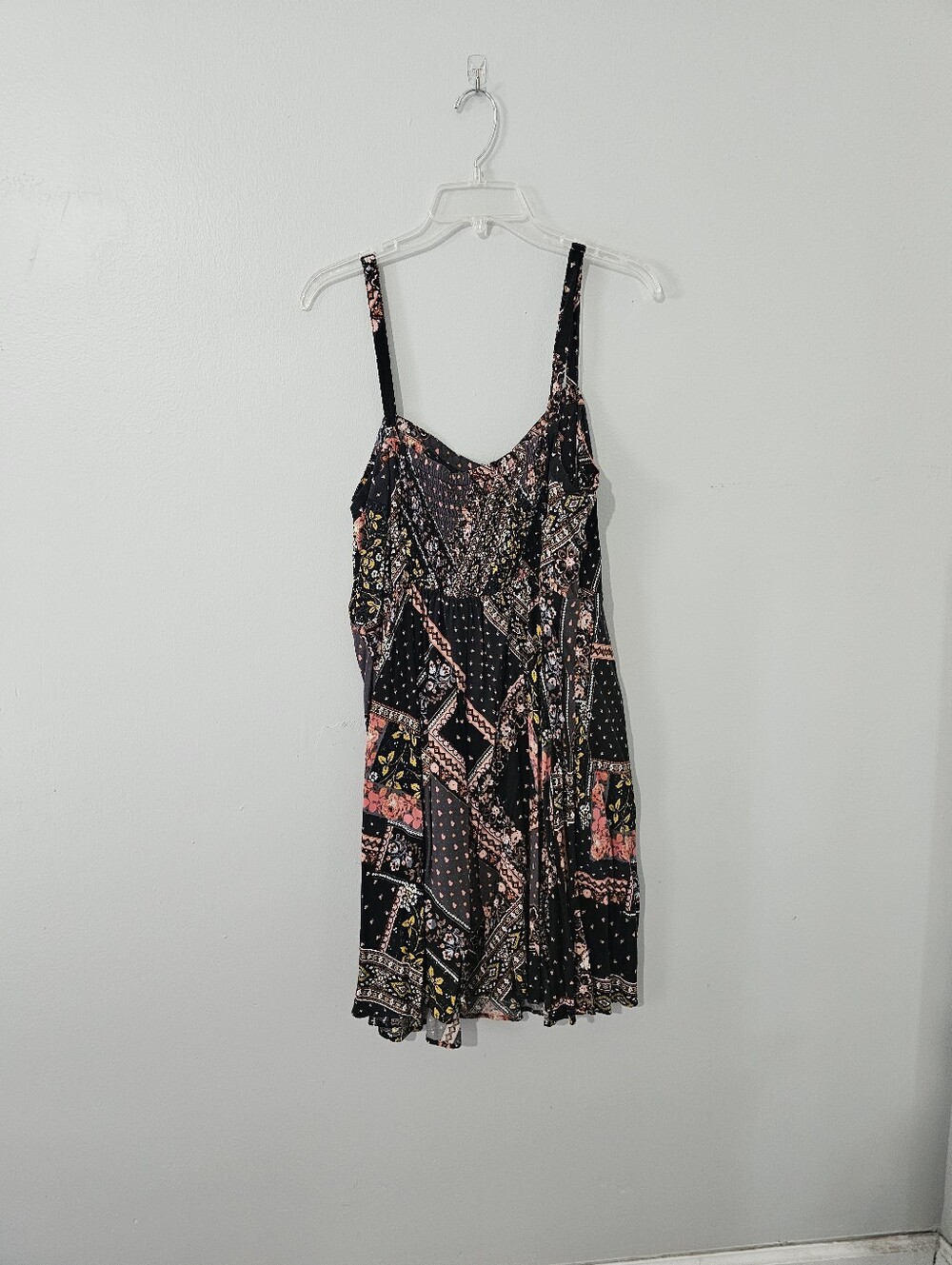 Torrid 2X Black Floral Paisley Print Sundress Adjustable Straps